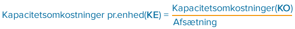Formel for udregning af kapacitetsomkostninger