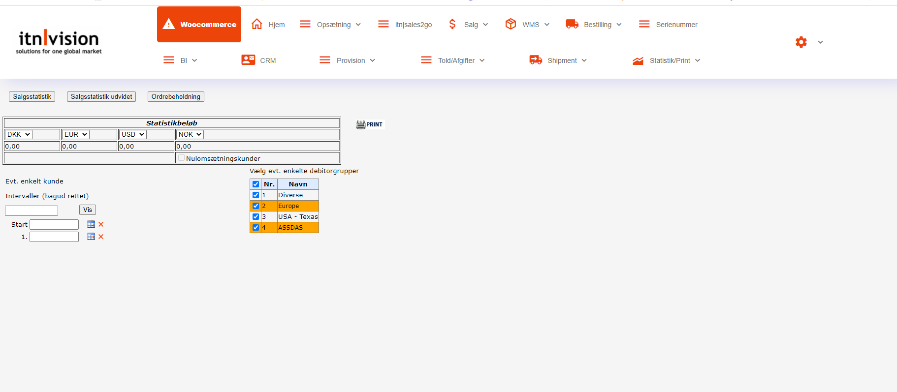 App screenshot: Business Intelligence