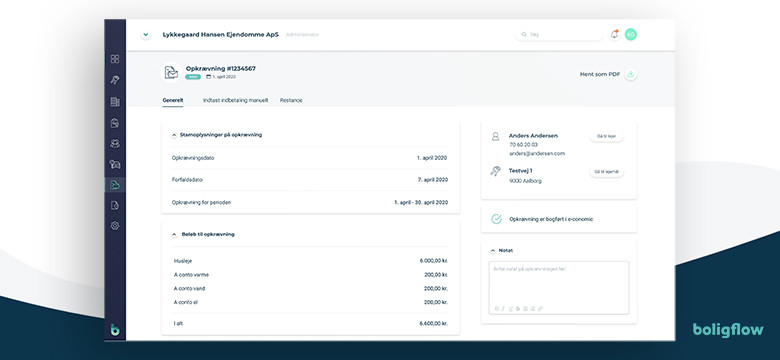 App screenshot: Boligflow