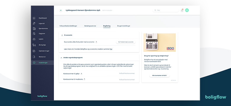 App screenshot: Boligflow