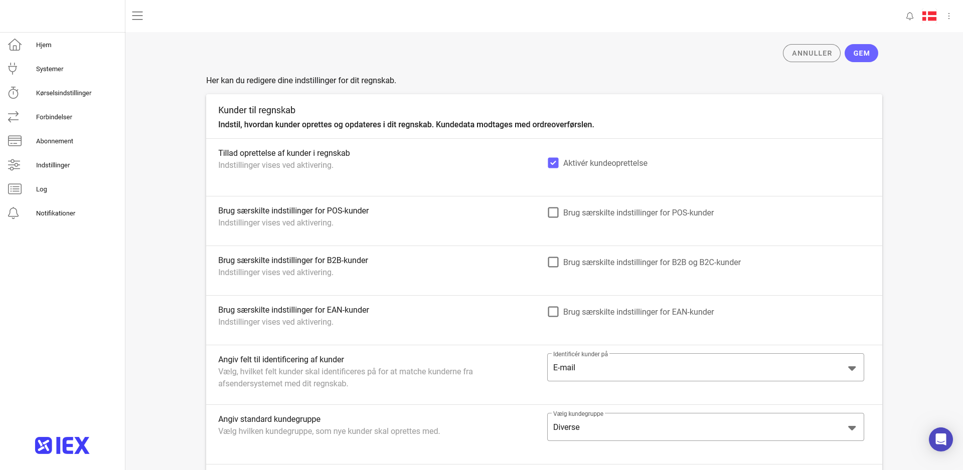App screenshot: Klarna med IEX