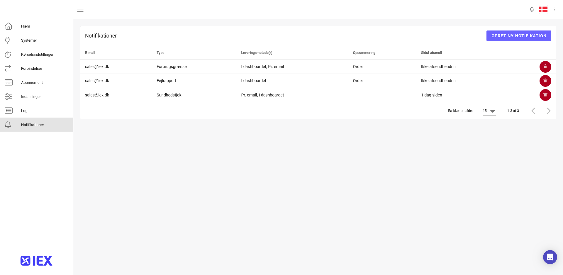 App screenshot: Klarna med IEX