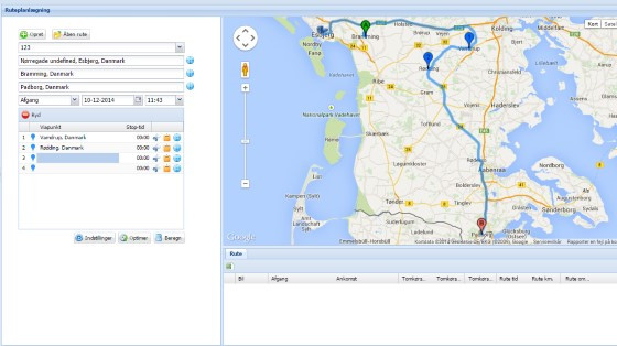 Her vise ruteplanlægning i Multi IT's værktøj